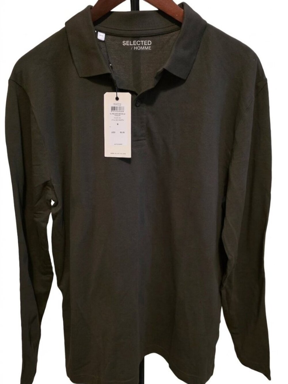 Selected Homme Long Sleeve Polo Shirt Size M